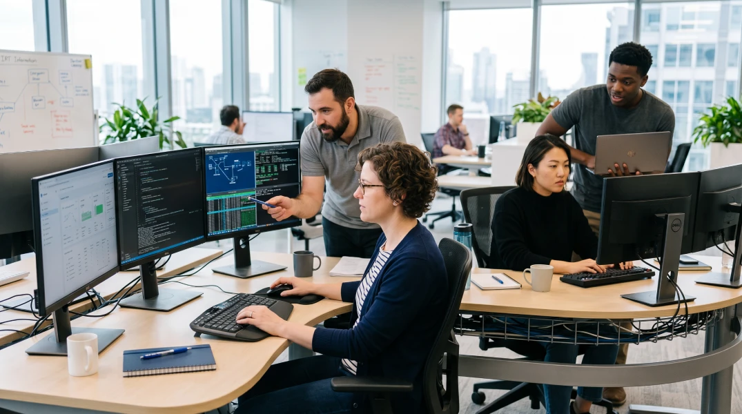 'Best IT Guys' Professionals working in the office